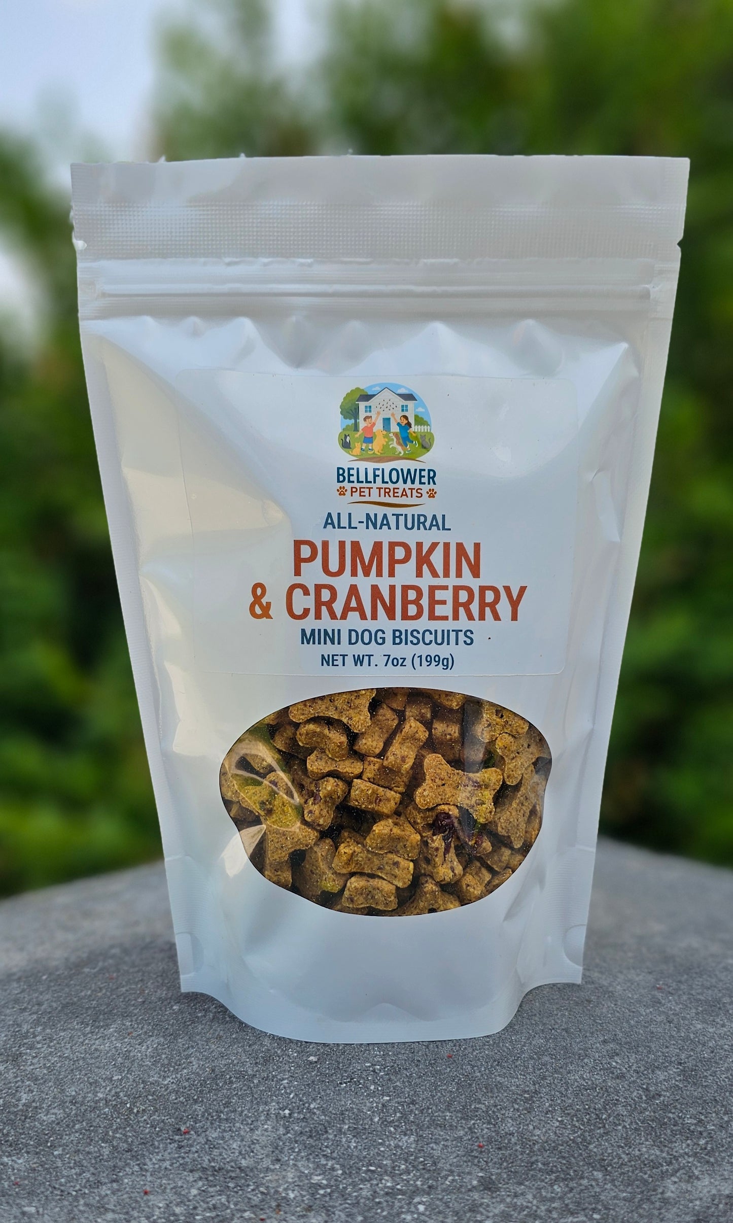 Dog. Pumpkin & Cranberry Mini Bones 7oz bag