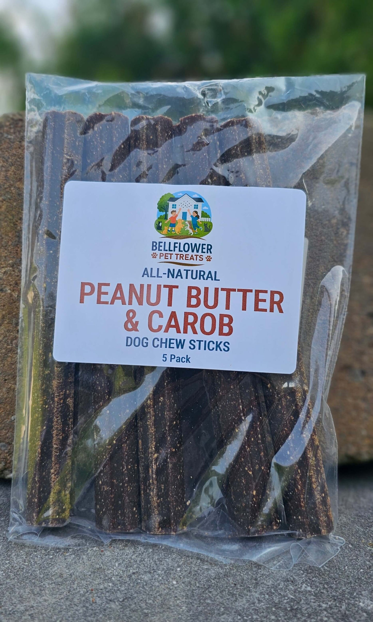 Dog. Peanut Butter & Carob Chew Sticks 5Pk