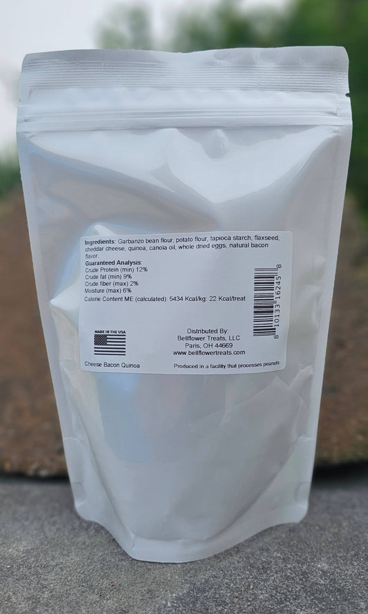 Dog. Grain-Free Cheese, Bacon & Quinoa Hearts 7oz bag