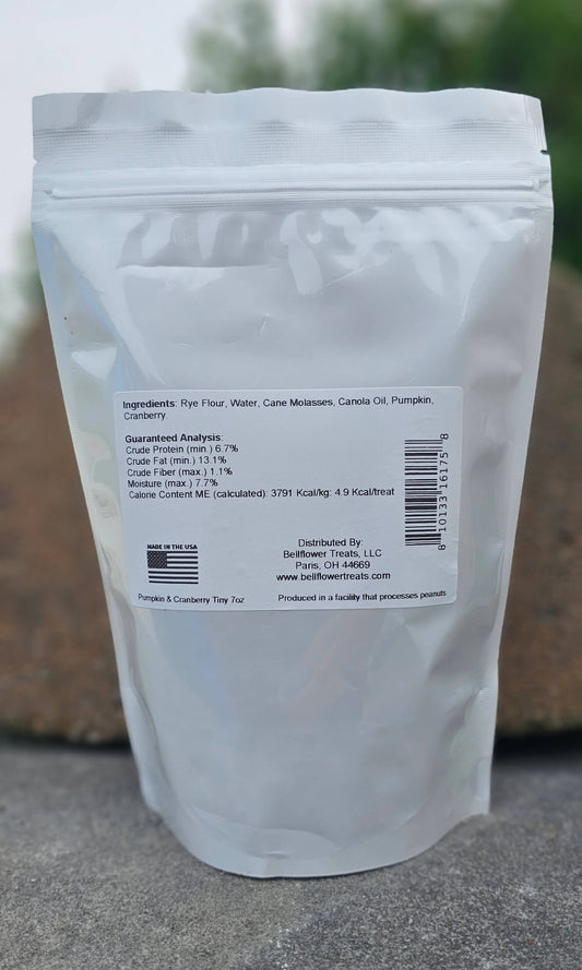 Dog. Pumpkin & Cranberry Mini Bones 7oz bag