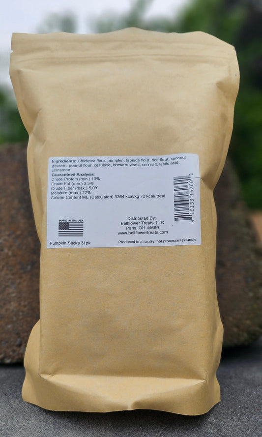 Dog. Pumpkin Sticks, Naturally Delicious & Aromatic 31pk