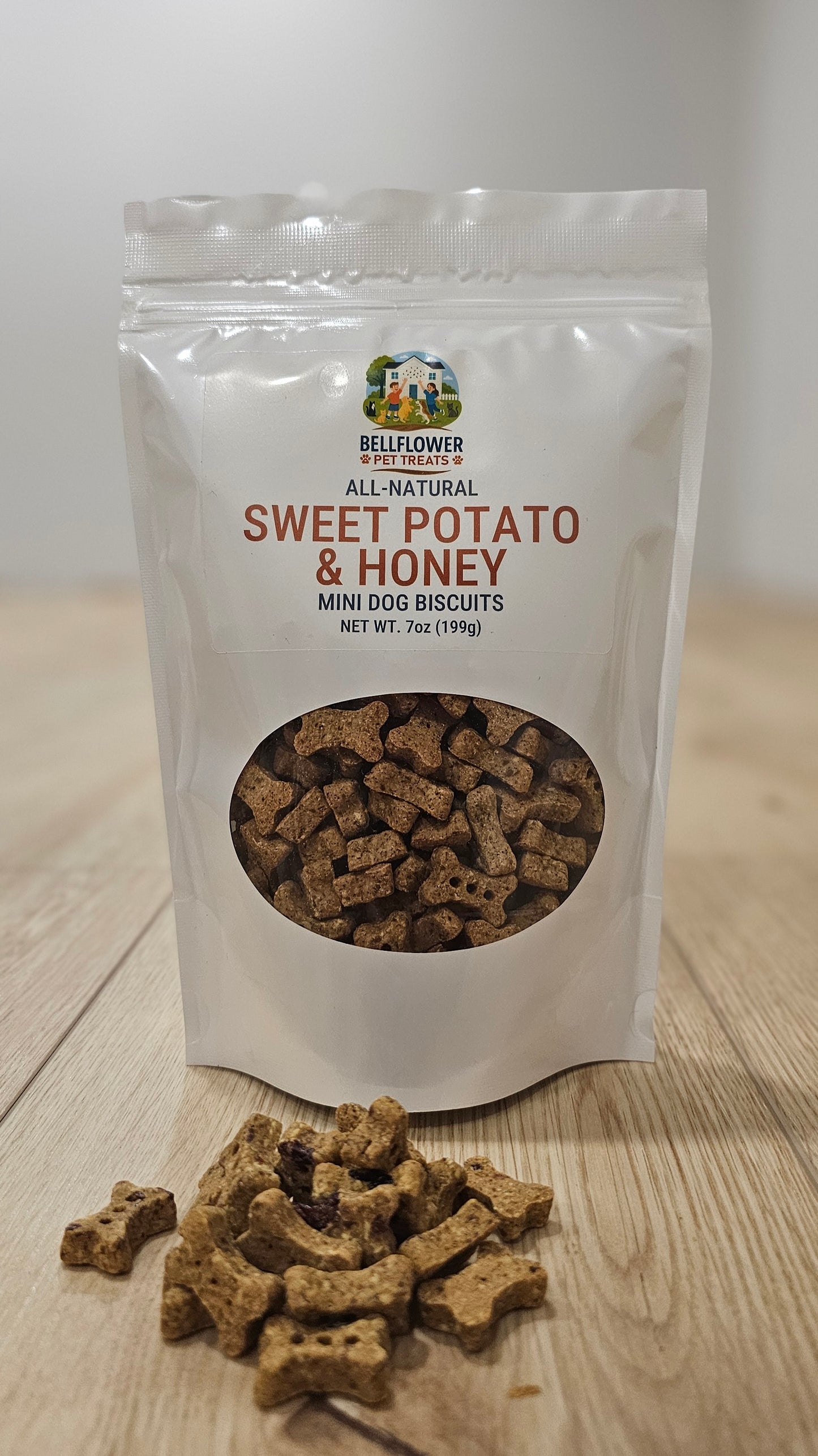 Dog. Sweet Potato & Honey Mini Bones 7oz bag