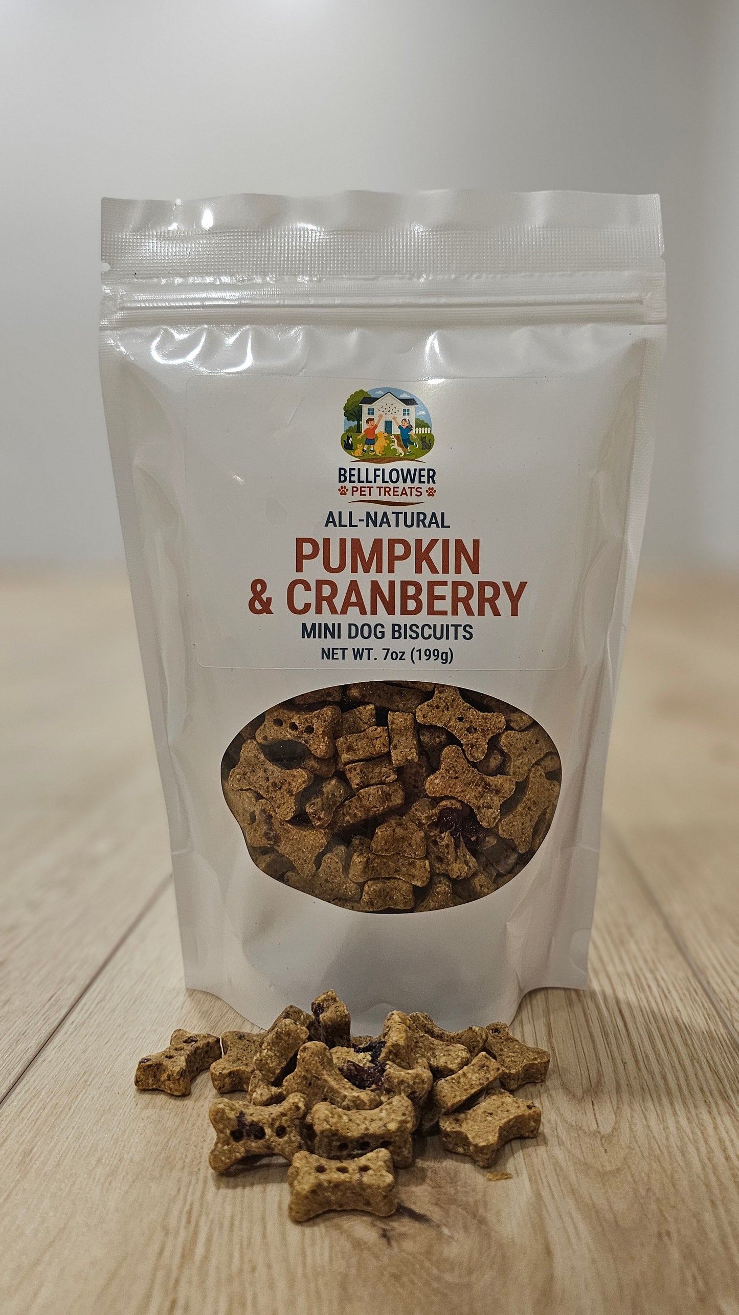 Dog. Pumpkin & Cranberry Mini Bones 7oz bag