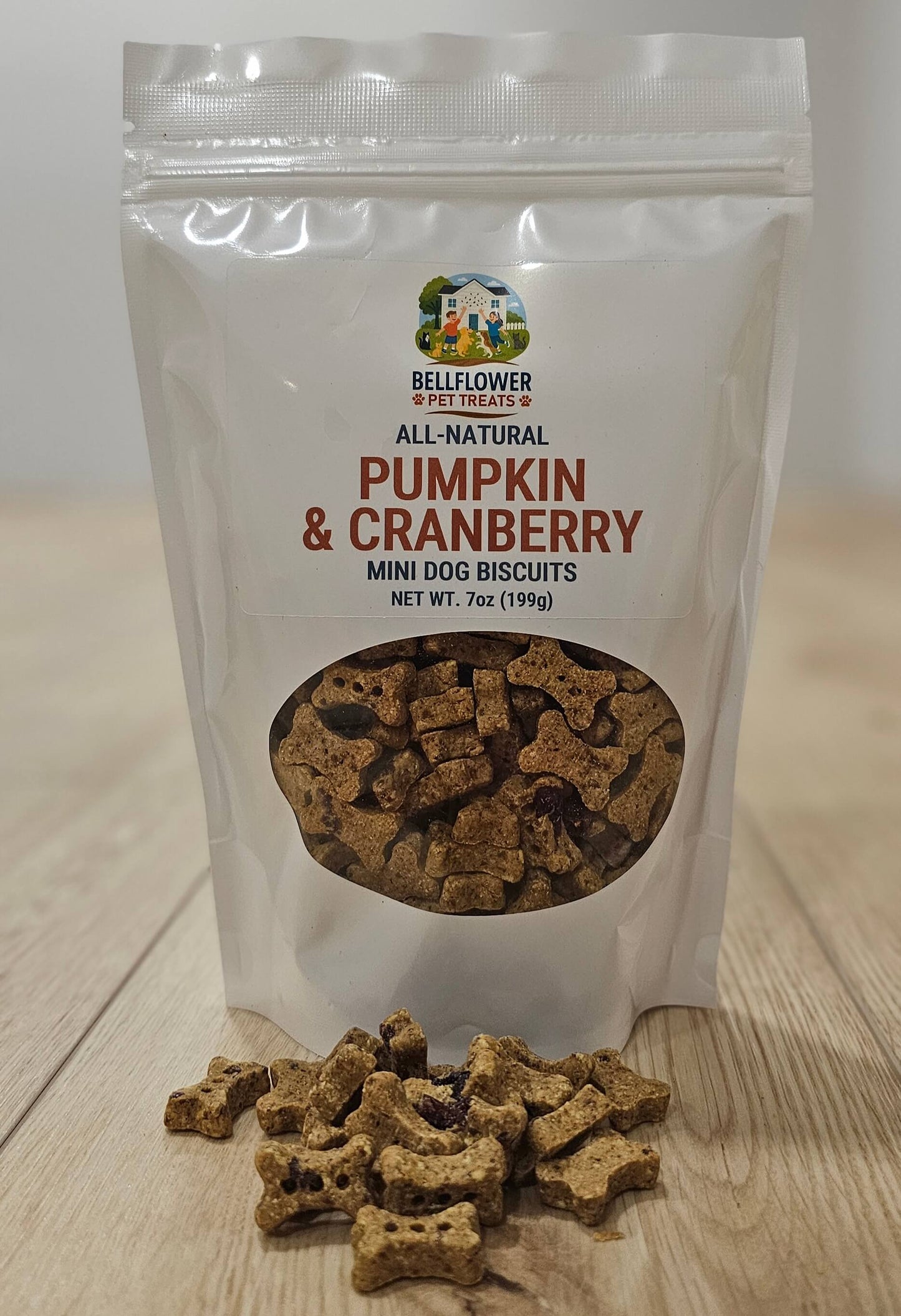 Dog. Pumpkin & Cranberry Mini Bones 7oz bag