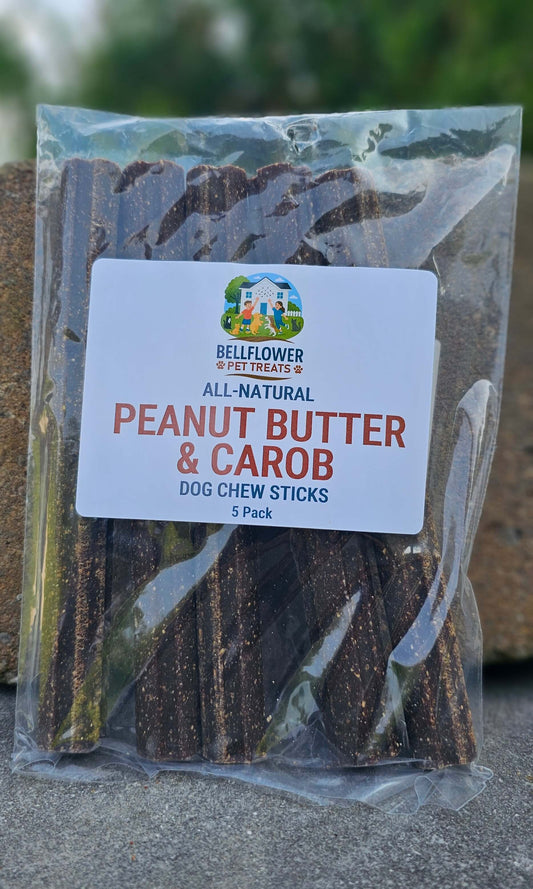Dog. Peanut Butter & Carob Chew Sticks 5Pk
