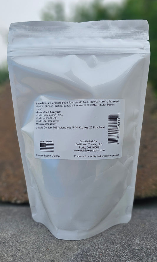 Dog. Grain-Free Cheese, Bacon & Quinoa Hearts 7oz bag