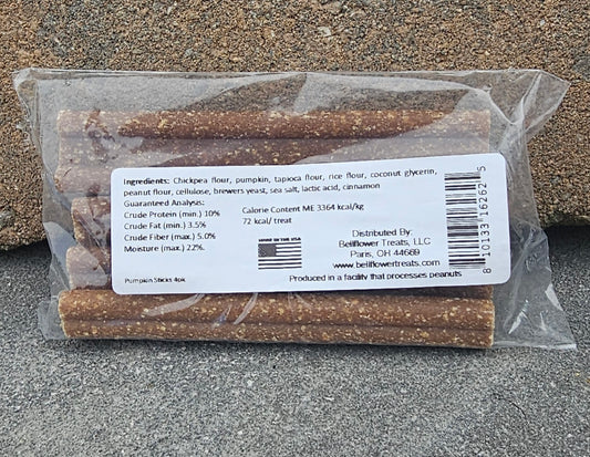 Dog. Pumpkin Sticks, Naturally Delicious & Aromatic 4pk