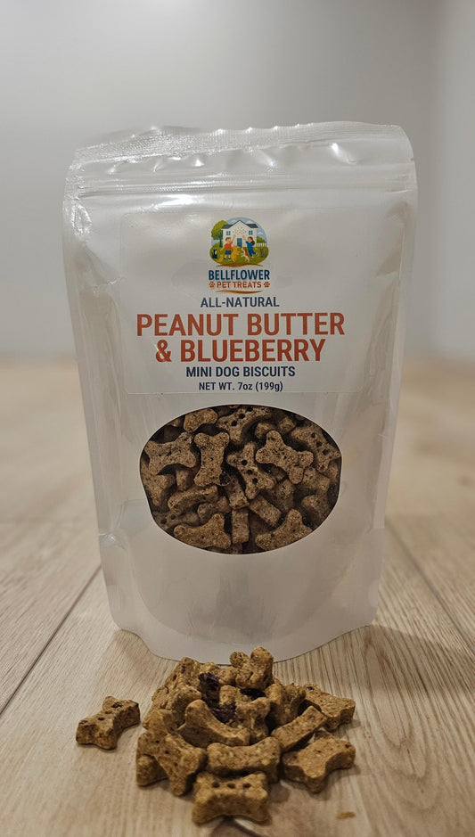 Dog. Peanut Butter & Blueberry Mini Bones 7oz bag