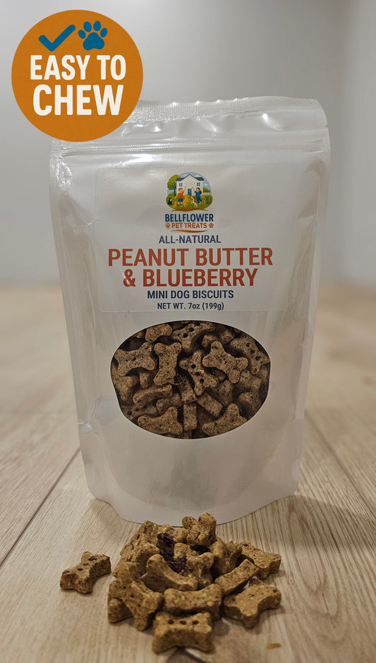 Dog. Peanut Butter & Blueberry Mini Bones 7oz bag